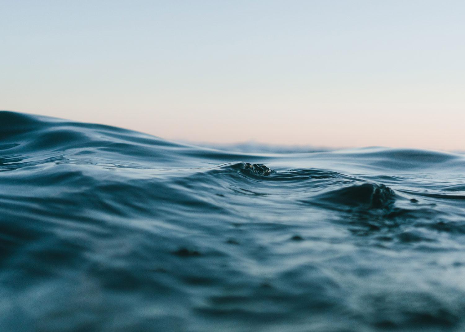 close up of waves in the ocean