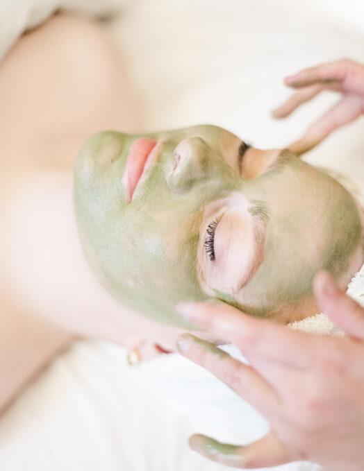 green facial mask